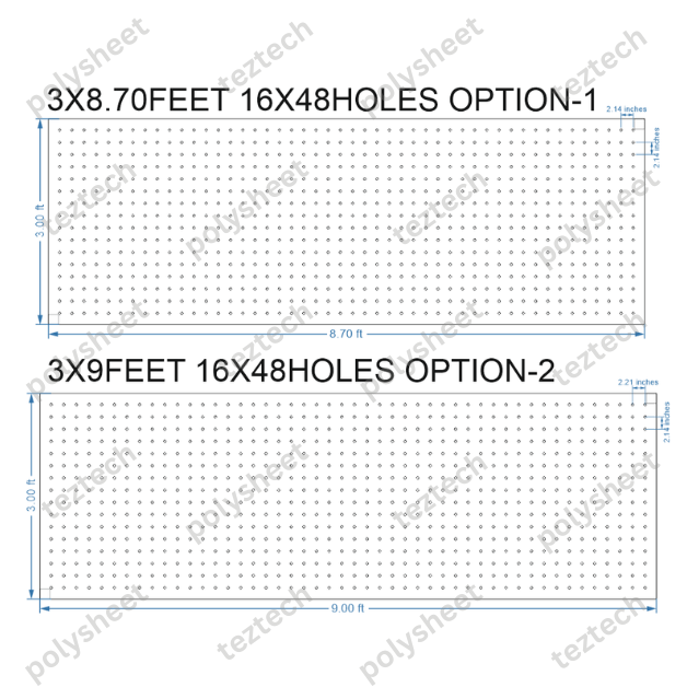 SCR426 	3X9 FEET 16X48 HOLES SCREEN TOTAL HOLES=768