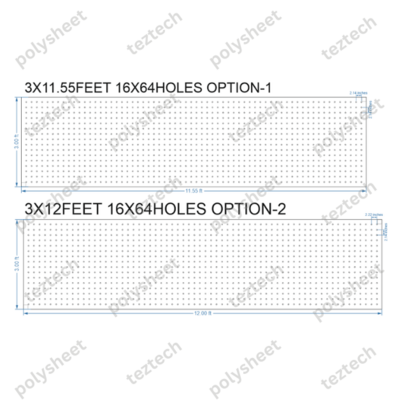 SCR428	3X12 FEET 16X64 HOLES SCREEN TOTAL HOLES=1024