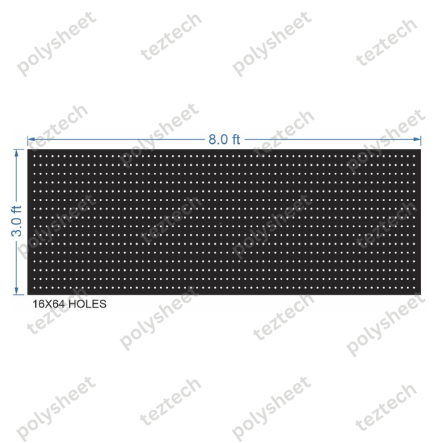 SCR134 3X8 FEET 16X64 HOLES SCREEN TOTAL HOLES=1024