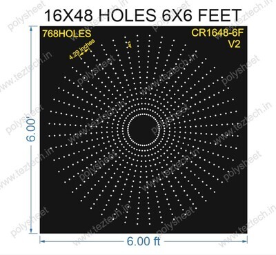 CRC113	6X6 FEET 16X48 HOLES CIRCLE POLYSHEET 2 PARTS