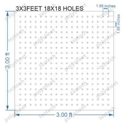 SCR136 3X3 FEET 18X18 HOLES SCREEN TOTAL HOLES=324