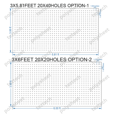 SCR144 3X6 FEET 20X40 HOLES SCREEN TOTAL HOLES=800