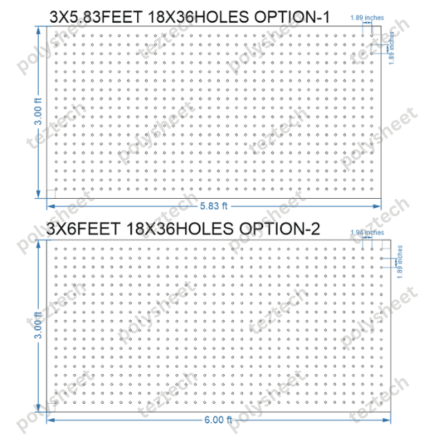 SCR137 3X6 FEET 18X36 HOLES SCREEN TOTAL HOLES=648