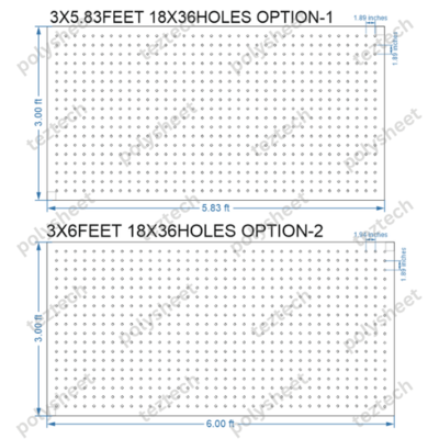 SCR137 3X6 FEET 18X36 HOLES SCREEN TOTAL HOLES=648