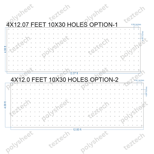SCR175 4X12 FEET 10X30 HOLES SCREEN TOTAL HOLES=300