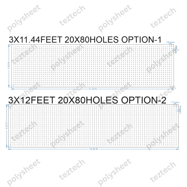 SCR146 3X12 FEET 20X80 HOLES SCREEN TOTAL HOLES=1600