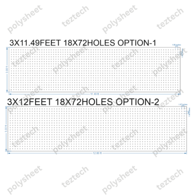 SCR139 3X12 FEET 18X72 HOLES SCREEN TOTAL HOLES=1296