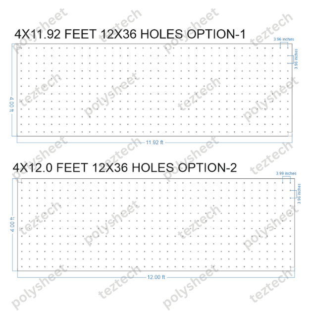 SCR182 4X12 FEET 12X36 HOLES SCREEN TOTAL HOLES=432