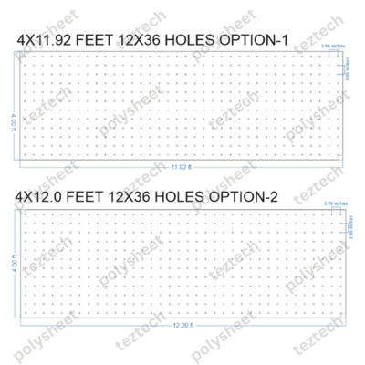 SCR182 4X12 FEET 12X36 HOLES SCREEN TOTAL HOLES=432