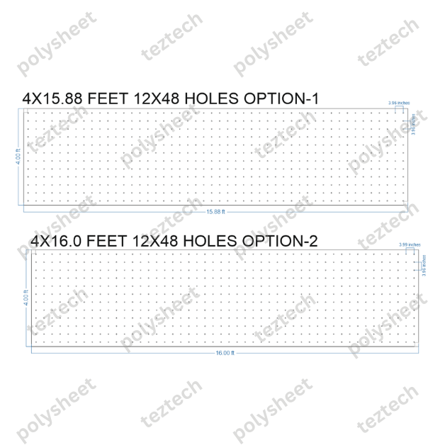 SCR183 4X16 FEET 12X48 HOLES SCREEN TOTAL HOLES=576