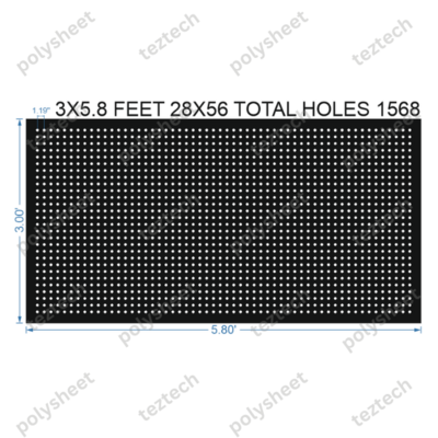 SCR166 3X5.8 FEET 28X56 HOLES SCREEN TOTAL HOLES=1568