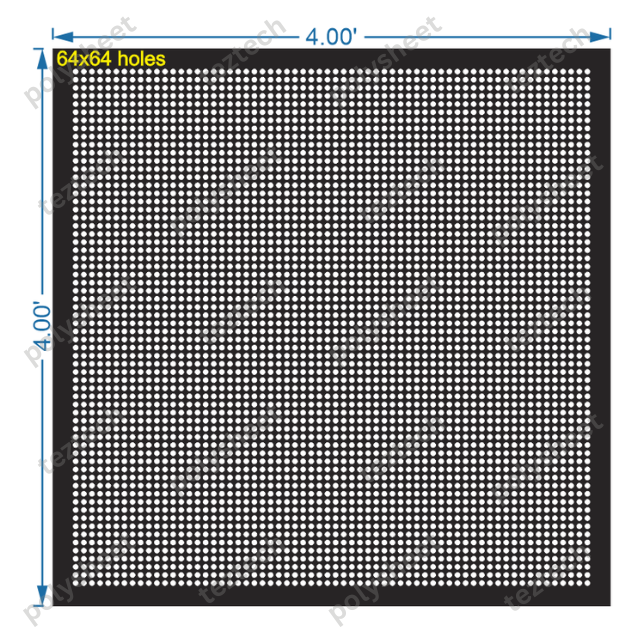 SCR177 4X4 FEET 64X64 HOLES SCREEN TOTAL HOLES=4096