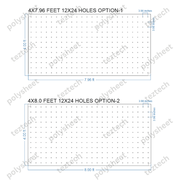 SCR181 4X8 FEET 12X24 HOLES SCREEN TOTAL HOLES=288