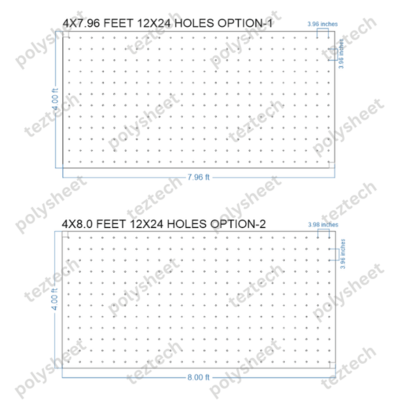 SCR181 4X8 FEET 12X24 HOLES SCREEN TOTAL HOLES=288