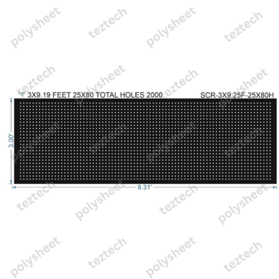 SCR149 3X9.31 FEET 25X80 HOLES SCREEN TOTAL HOLES=2000
