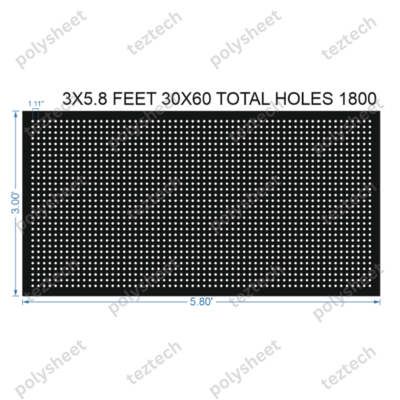 SCR168 3X5.8 FEET 30X60 HOLES SCREEN TOTAL HOLES=1800