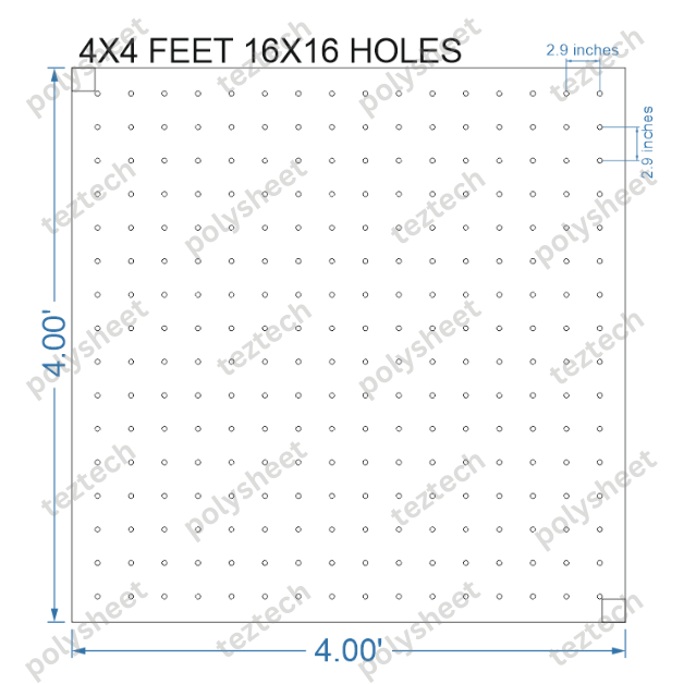 SCR190 4X4 FEET 16X16 HOLES SCREEN TOTAL HOLES=256