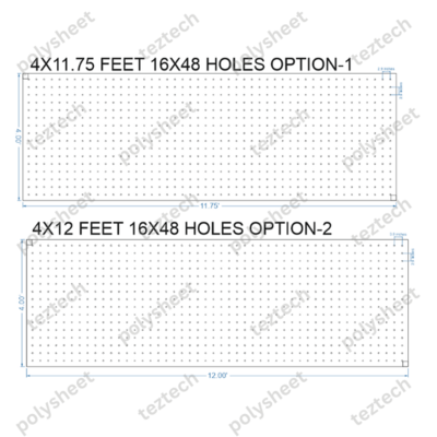 SCR192 4X12 FEET 16X48 HOLES SCREEN TOTAL HOLES=768