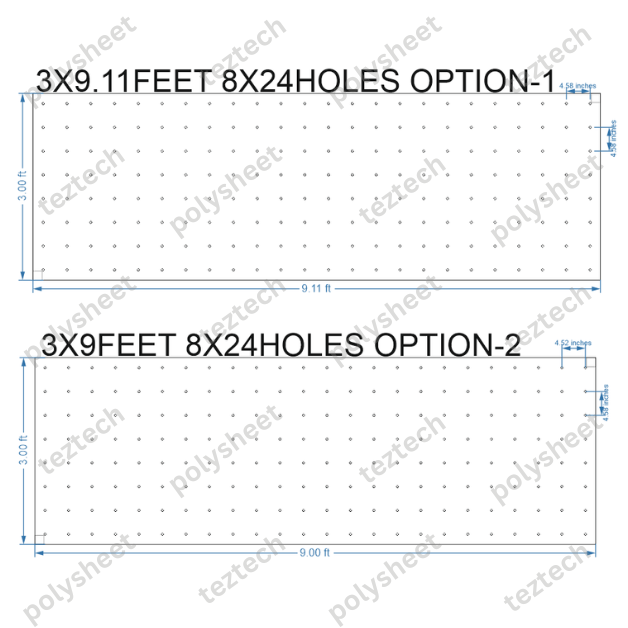 SCR400	3X9 FEET 8X24 HOLES SCREEN TOTAL HOLES=192