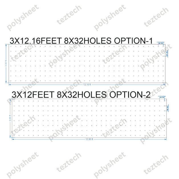 SCR401	 3X12 FEET 8X32 HOLES SCREEN TOTAL HOLES=256