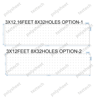 SCR401	 3X12 FEET 8X32 HOLES SCREEN TOTAL HOLES=256