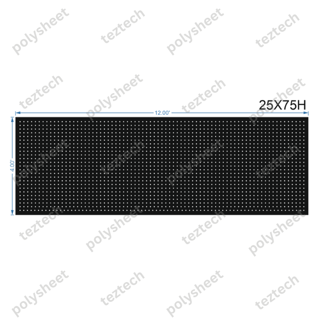 SCR217 4X12 FEET 25X75 HOLES SCREEN TOTAL HOLES=1875