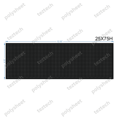 SCR217 4X12 FEET 25X75 HOLES SCREEN TOTAL HOLES=1875