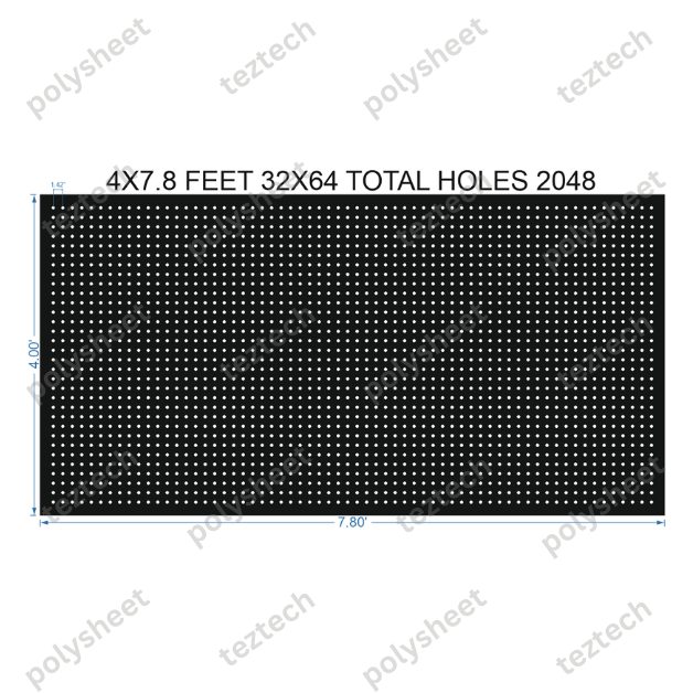 SCR434 4X7.8 FEET 32X64 HOLES SCREEN TOTAL HOLES=2048