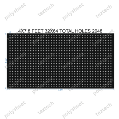 SCR434	4X7.8 FEET 32X64 HOLES SCREEN TOTAL HOLES=2048