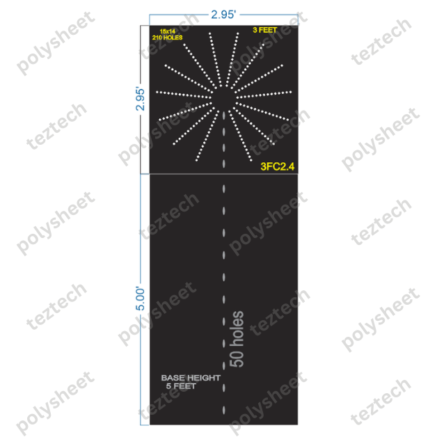 3FC2.4 TOP CIRCLE CRACKER TREE POLY SHEET WITH HOLES