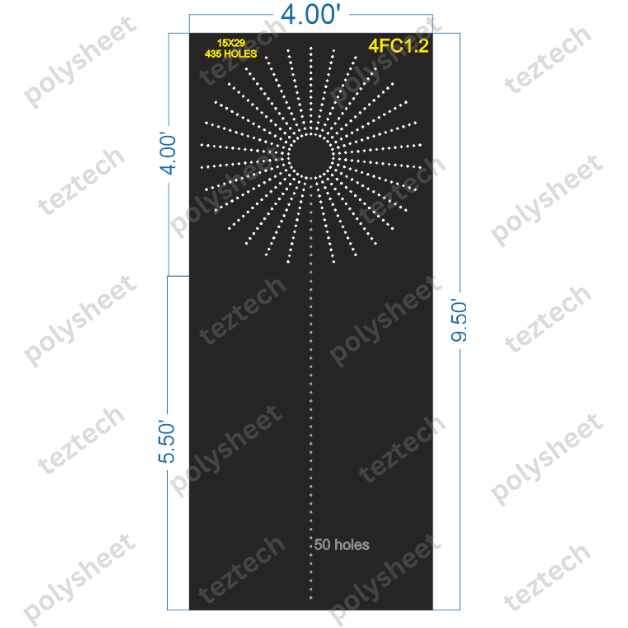 4FC1.2 TOP CIRCLE CRACKER TREE POLY SHEET WITH HOLES
