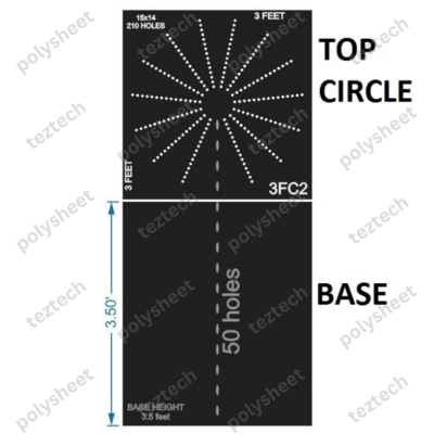 3FC2 TOP CIRCLE CRACKER TREE POLY SHEET WITH HOLES