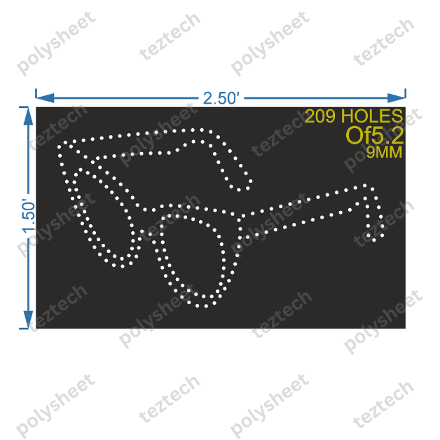 OF5.2 OPTICAL 1.5X2.5FEET 209 HOLES