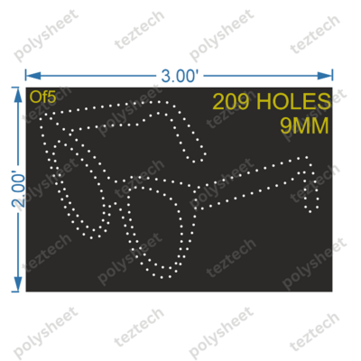 OF5 OPTICAL 2X3FEET 209 HOLES