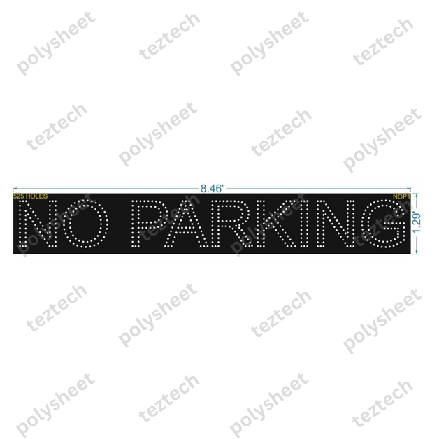 NOP1 NO PARKING 1.29X8.46 FEET 525 HOLES