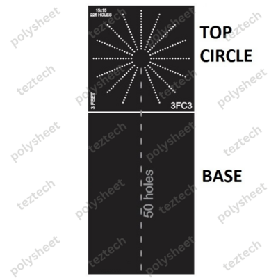 3FC3 TOP CIRCLE CRACKER TREE POLY SHEET WITH HOLES