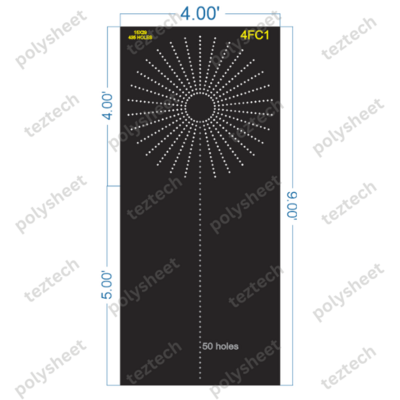 4FC1 TOP CIRCLE CRACKER TREE POLY SHEET WITH HOLES