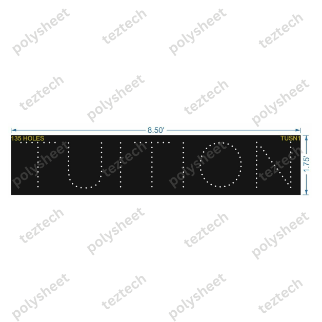 TUSN1 TUTION 1.75X8.50 FEET 135 HOLES