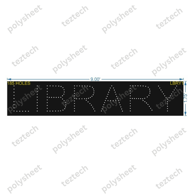 LBRY1 LIBRARY 1.75X9 FEET 185 HOLES