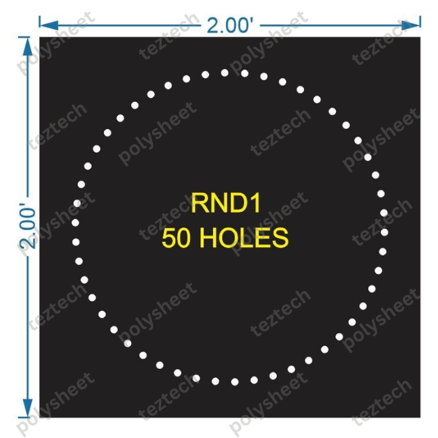 RND1 ROUND BORDER 2X2FT  50 HOLES