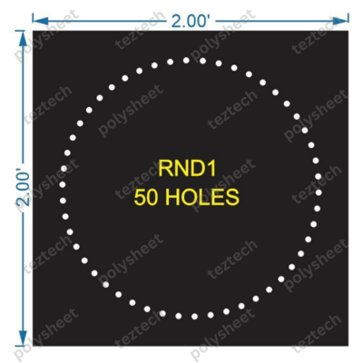 RND1 ROUND BORDER 2X2FT 50 HOLES