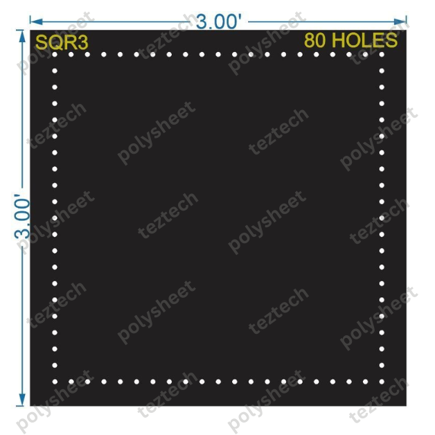 SQR3 SQUARE  3X3 FT 80 HOLES