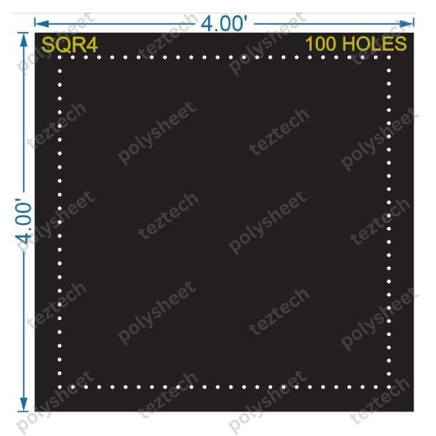 SQR4 SQUARE  4X4 FT 100 HOLES