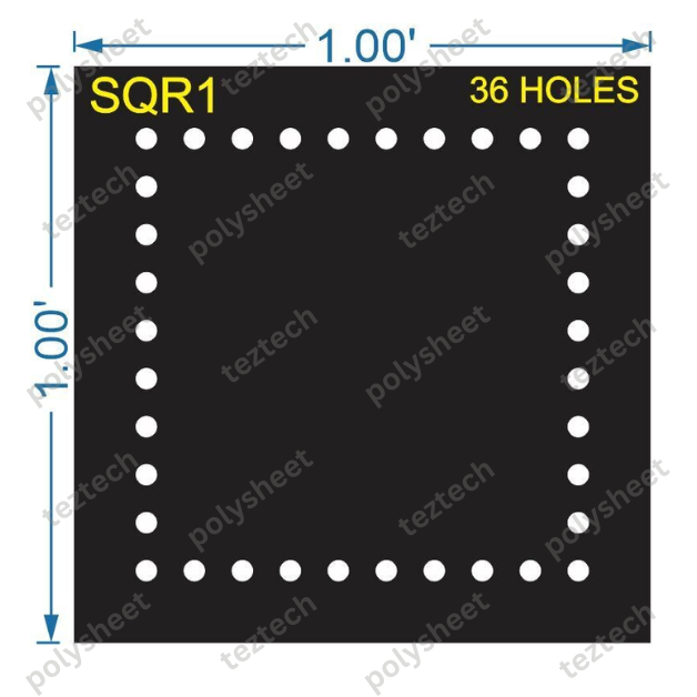 SQR1 SQUARE  1X1 FT 36 HOLES