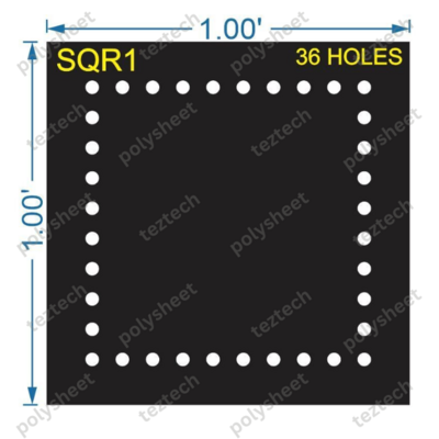 SQR1 SQUARE 1X1 FT 36 HOLES