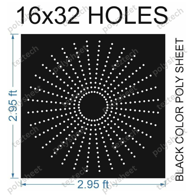 CR1632-3F CIRCLE 16X32 3X3 FT TOTAL HOLES 512