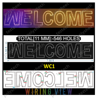 WC1 Welcome Sheet 1.5x7.5 feeet