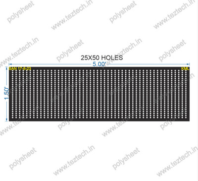 SCR352	1.5X5 FEET 25X50 HOLES SCREEN TOTAL HOLES=1250