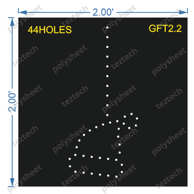 GFT2.2 GIFT 2X2 FEET 44 HOLES