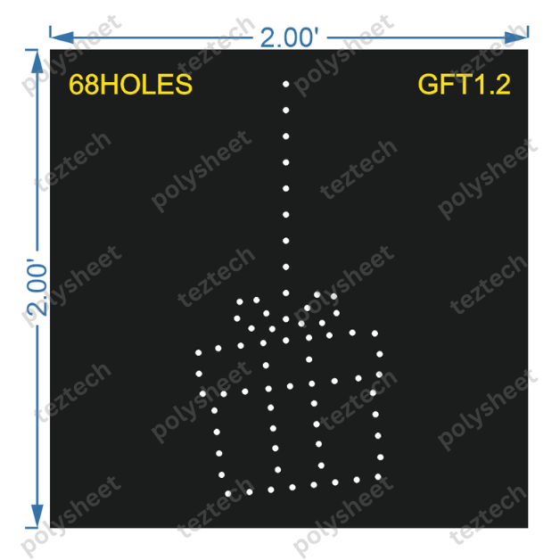GFT1.2 GIFT 2X2 FEET 68 HOLES